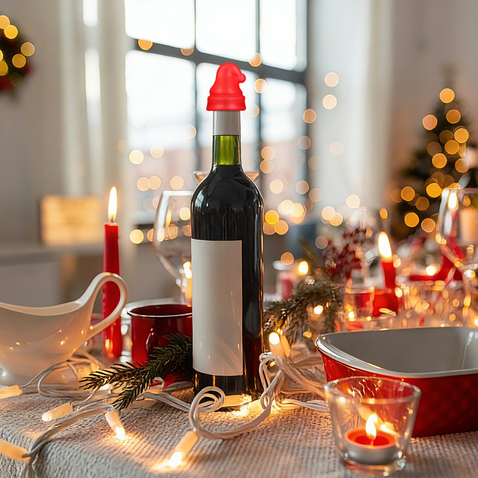 2Pcs Mini Santa Hat Wine Stopp - огляд і ціна Wine Beer Hat