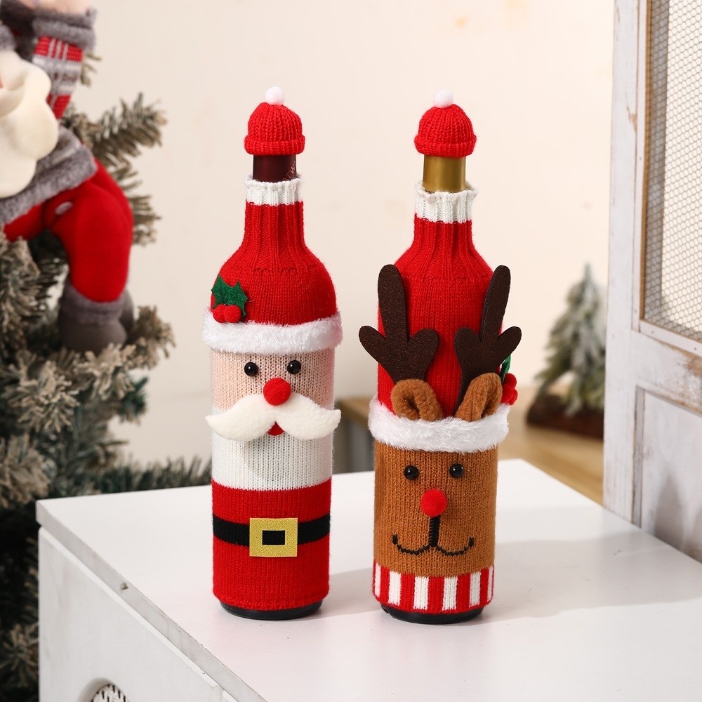 Knitted Wine Bottle Cover with - огляд і ціна Wine Beer Hat