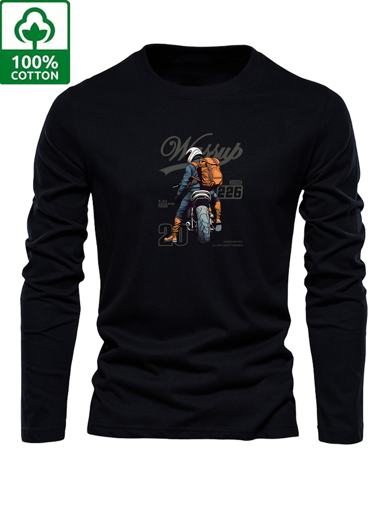 Men 100% Cotton Long Sleeve T  - огляд і ціна Wine & Beer Guayaquil